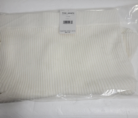 Free People Solid Gold Ribbed Knit Pull-on Skirt S - Picture 5 of 7